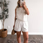 Palm House Embroidered Short Set