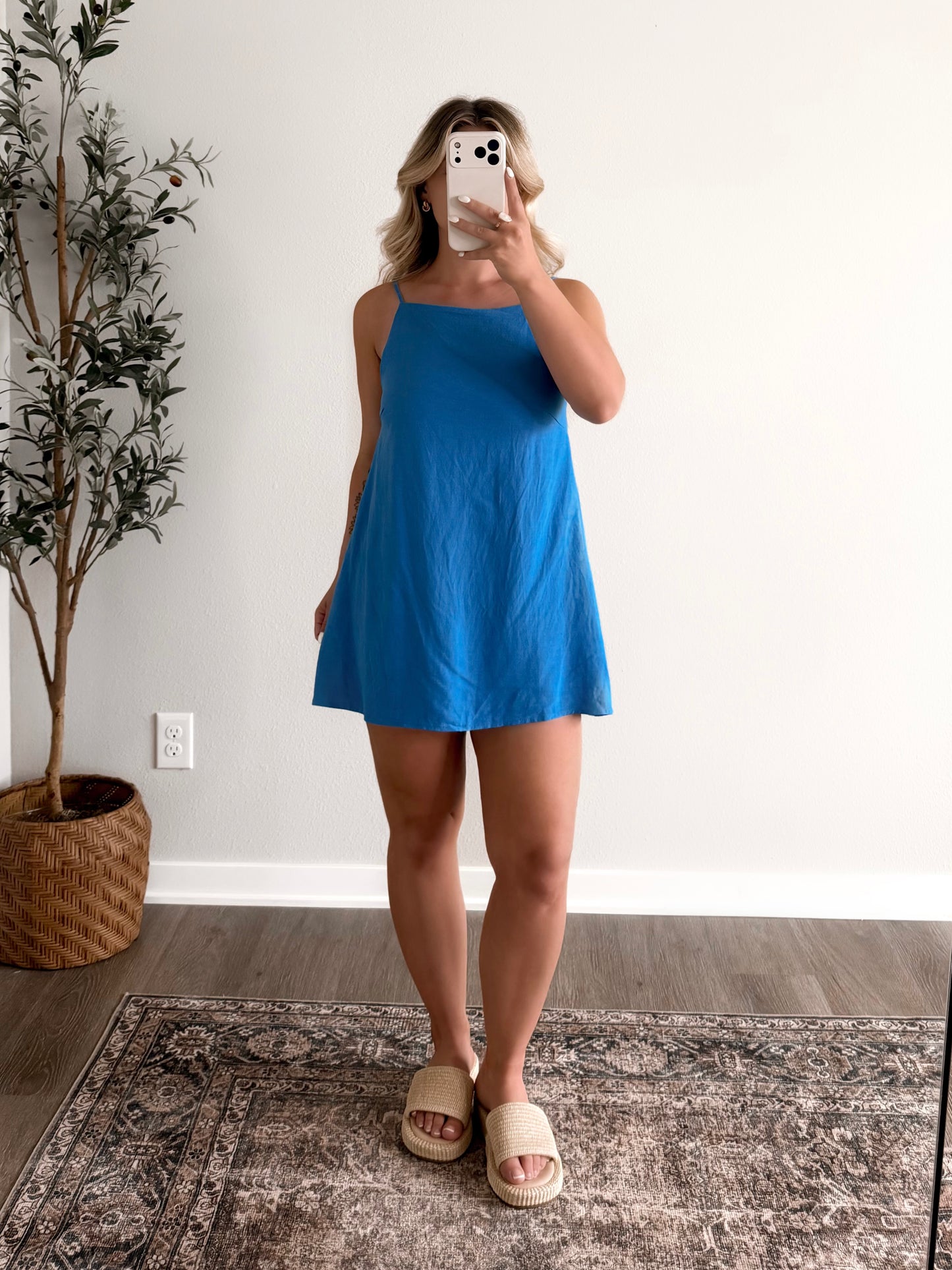Blue Lagoon Linen Romper