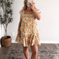Peach Petal Floral Dress