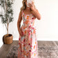 Aperol Spritz Sunset Midi Dress