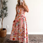 Aperol Spritz Sunset Midi Dress