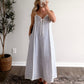 Saltwater Striped Midi Dress