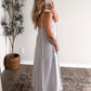 Saltwater Striped Midi Dress