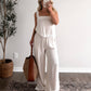 White Sand Linen Pant Set