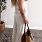 White Sand Linen Pant Set
