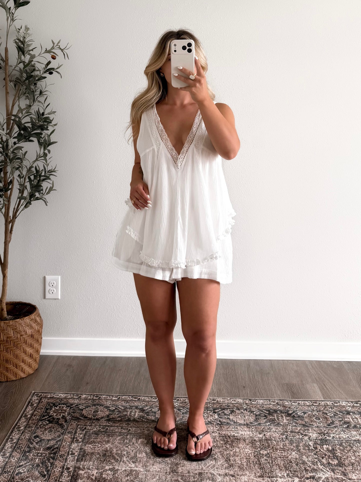 Seaside Escape Romper / White