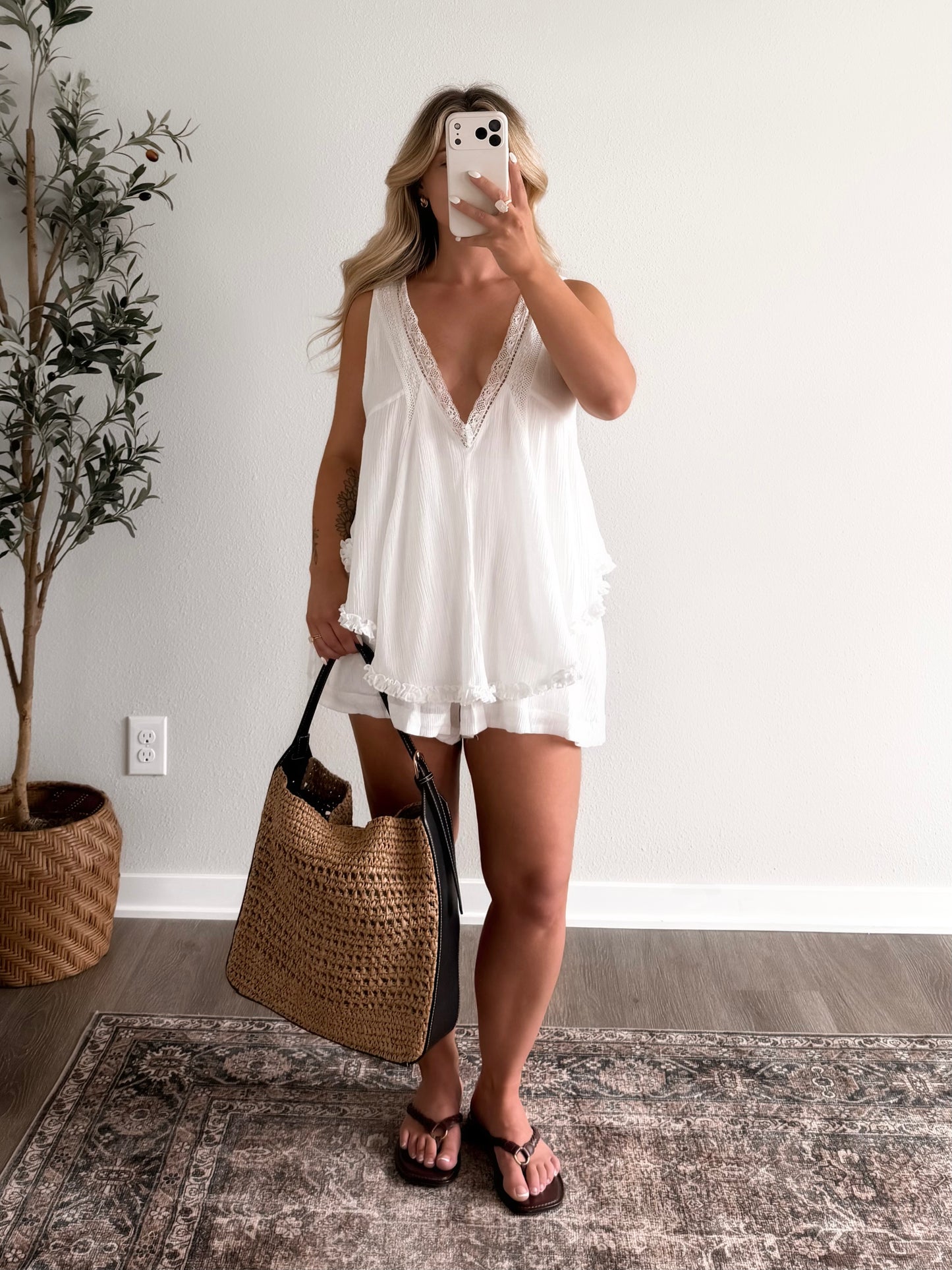 Seaside Escape Romper / White