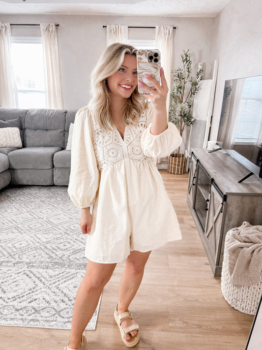 Sweet Soul Crochet Romper Final Sale