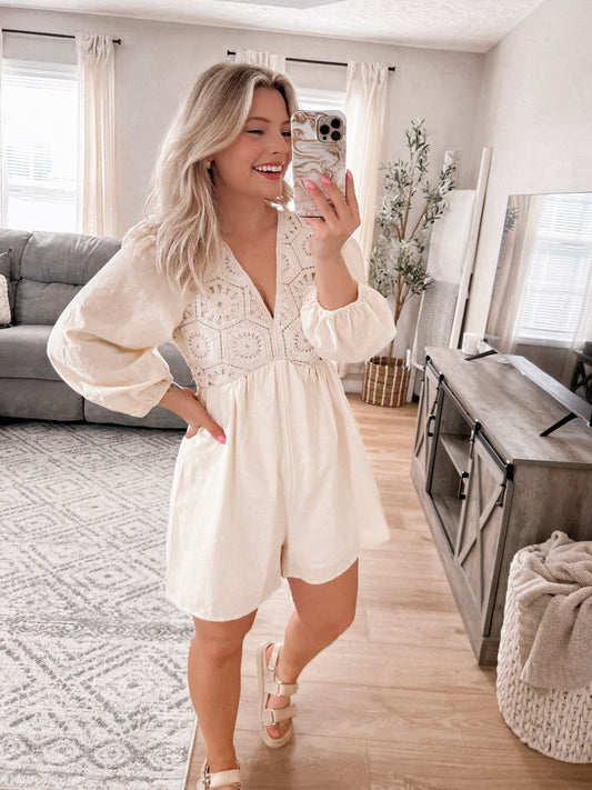 Sweet Soul Crochet Romper Final Sale