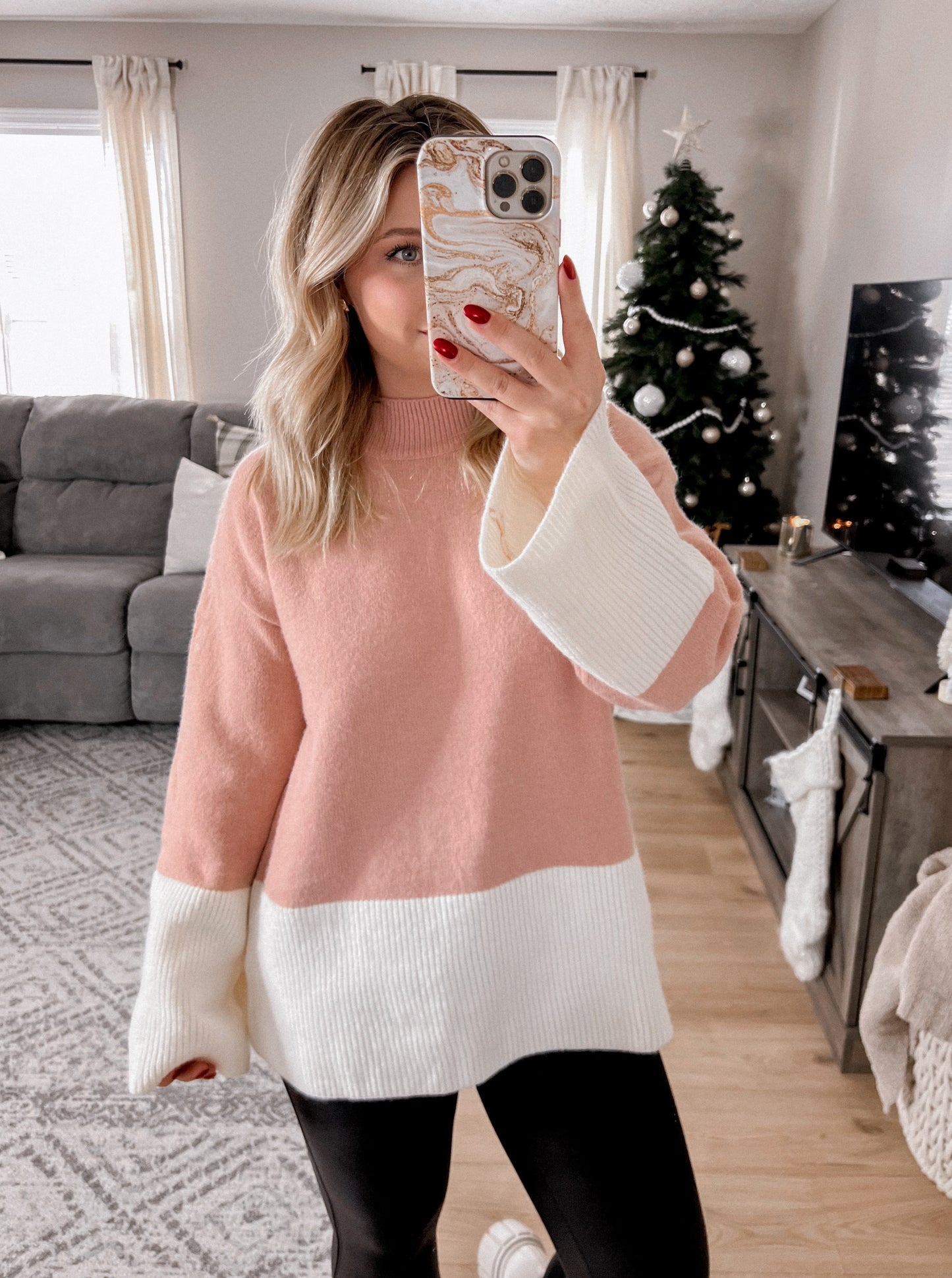 Blushing In Love Knit Sweater Final Sale s