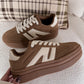 The Platform Sneaker / Brown Suede