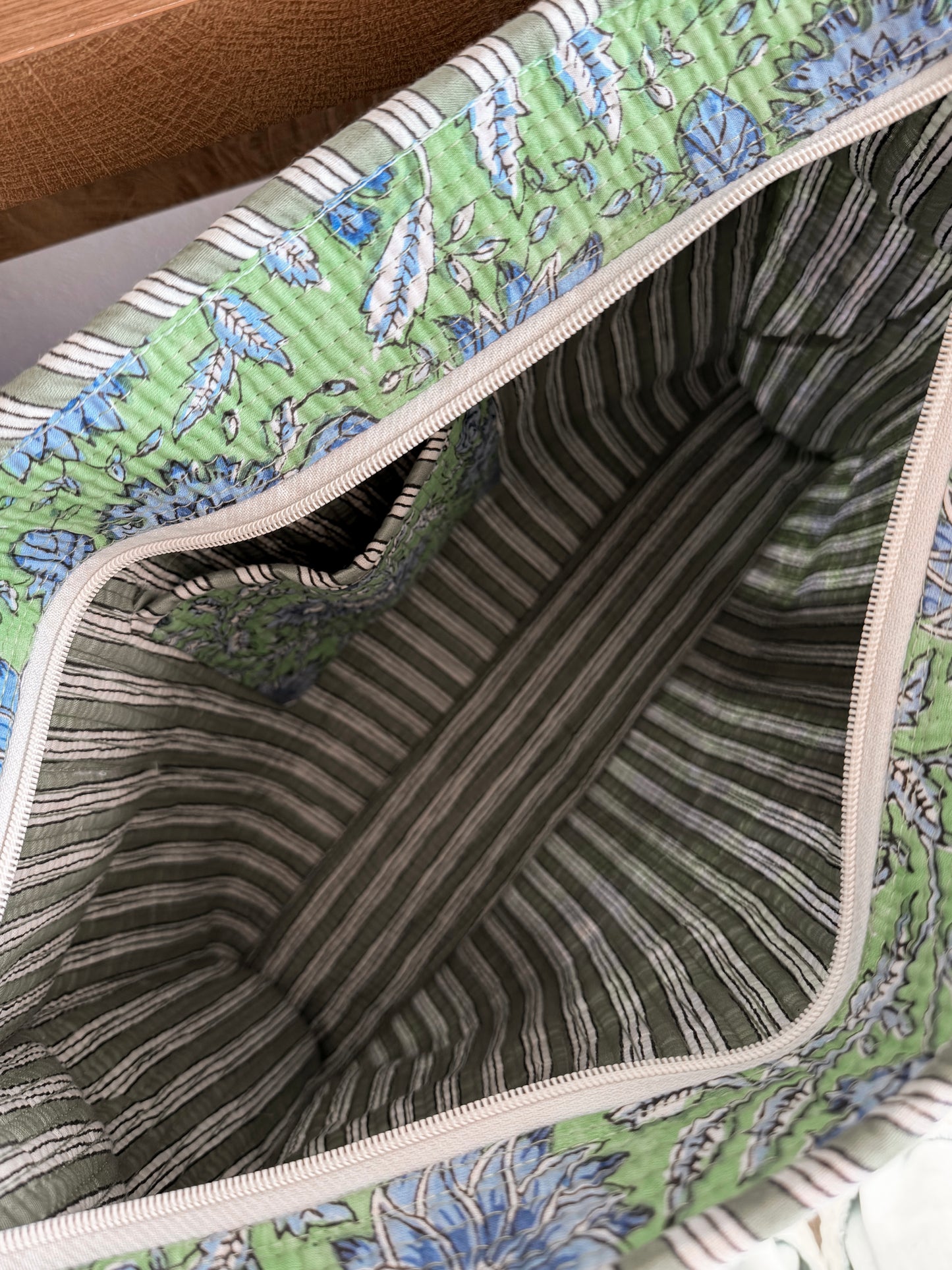 Meadow Blue Floral Tote Bag