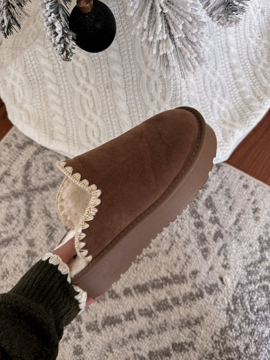 Biscotti Sherpa Platform Slipper