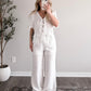White Eyelet Pant Set (Final Sale)