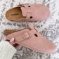 Rose Buckle Strap Clog