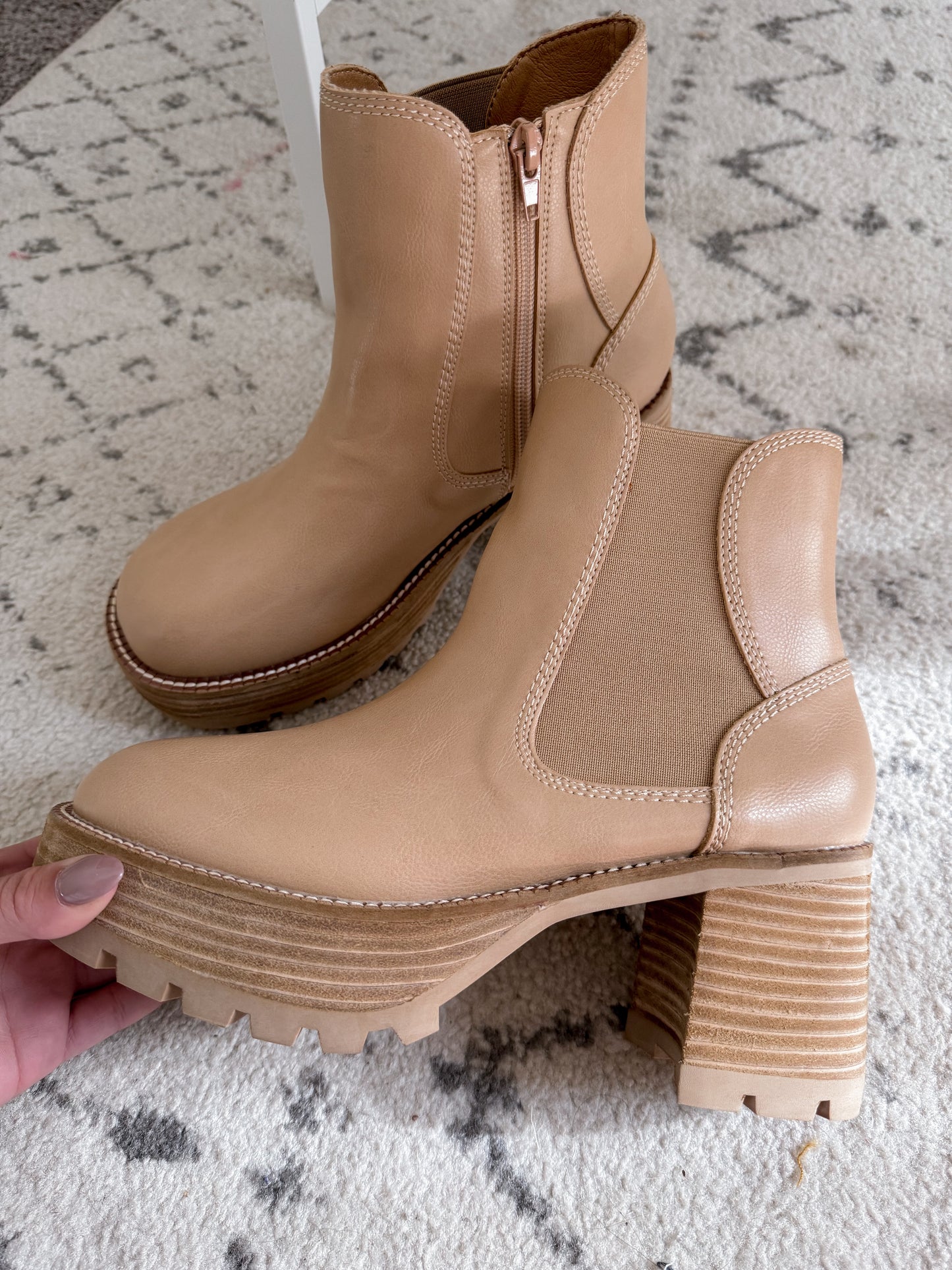 The Tatum Chunky Heel Boots