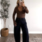 Lace Trim Bell Sleeve Basic
