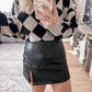 Meet At Midnight Leather Skort Final Sale