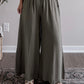 Elle Linen Wide Leg Pant / Olive