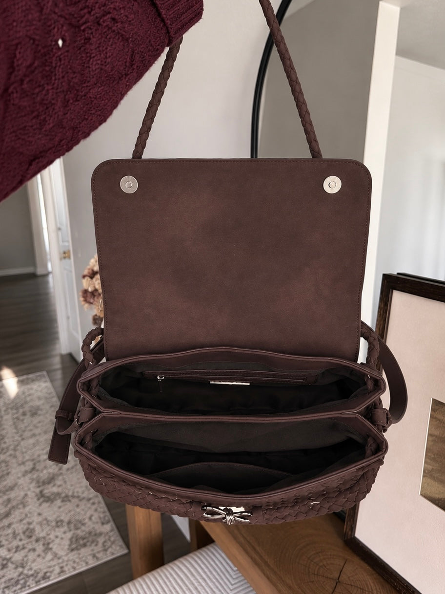 Sinclair Woven Satchel Bag