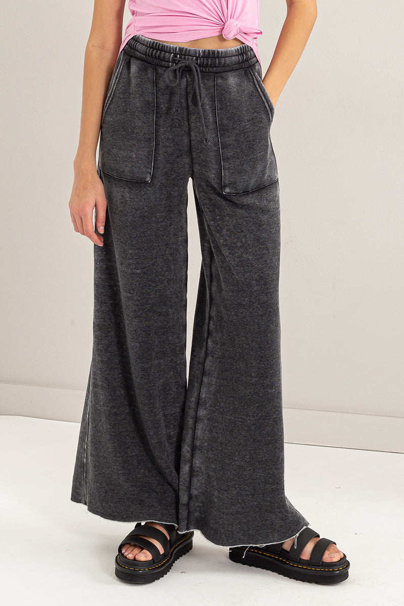 Neutral Combo Wide Leg High Waisted Sweatpant Final Sale