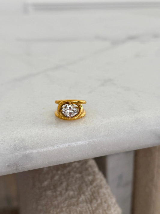 Daphne Gold Statement Ring