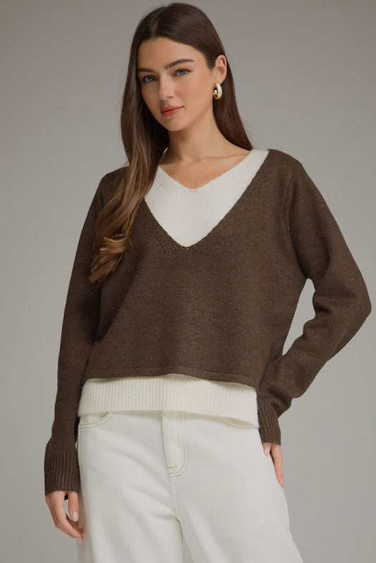 Quiet Hour Knit Sweater / Brown