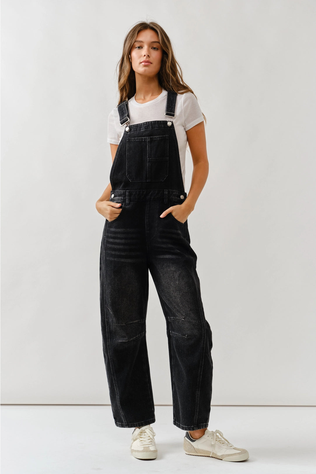 Hayward Barrel Overalls / Washed Black